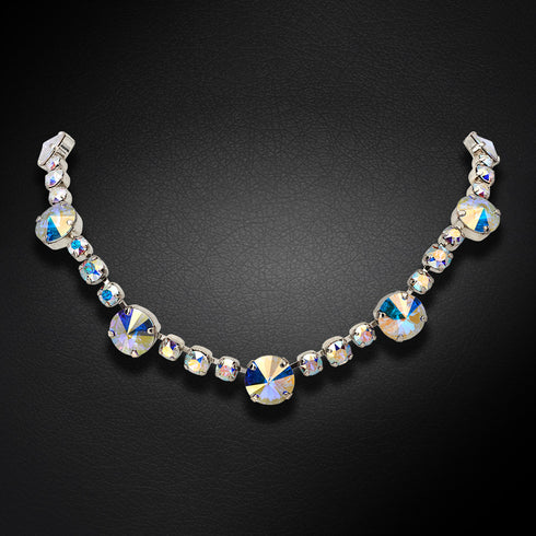 Vestuvinė vėrinys "Vorteks II (Aurora Borealis)" su Swarovski™ kristalais